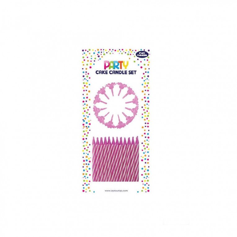 Cake Candles Pink Set 36pcs (12630-PCC)