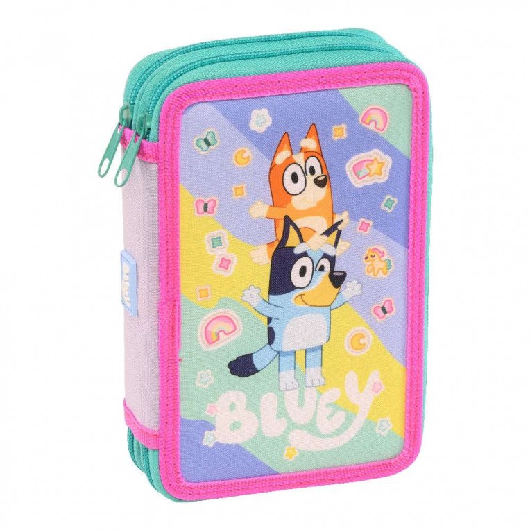 Κασετίνα Διπλή Γεμάτη Bluey Stickers...