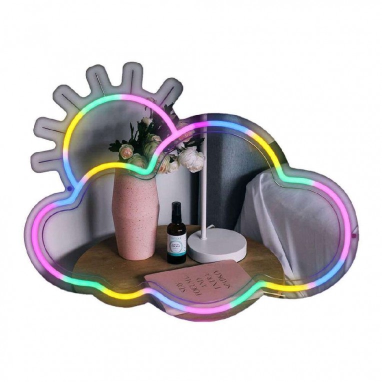 Mood Mirror with Led Neon Lighting...