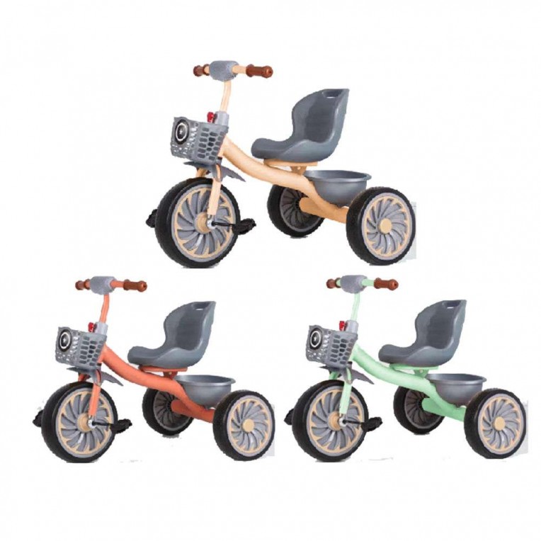 Tricycle with 2 Baskets and Bell - 3...