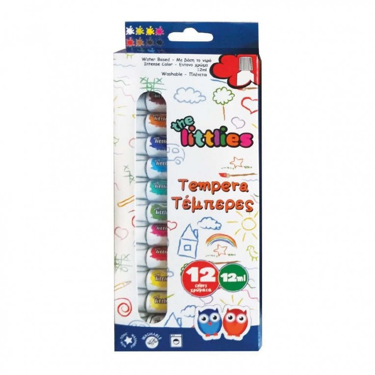 Tempera The Littlies 12ml 12 Colors...