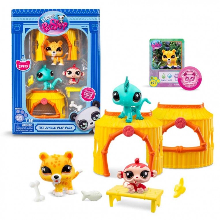 Littlest Pet Shop 3 Figures Tiki...