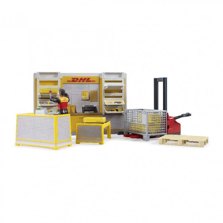 Bruder Bworld DHL Shop with Figure...