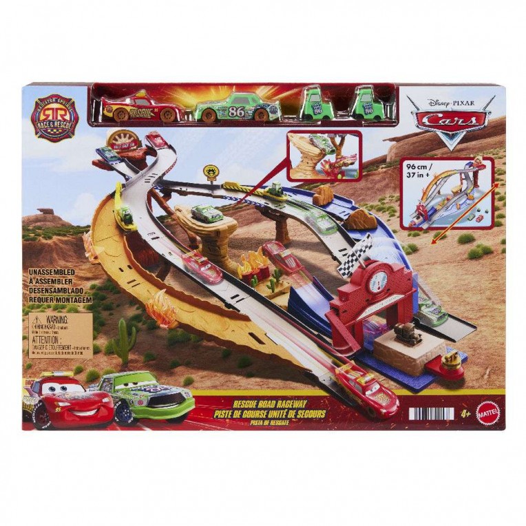 Disney Pixar Cars Racing Track Rescue Road Raceway Playset (JFL57)