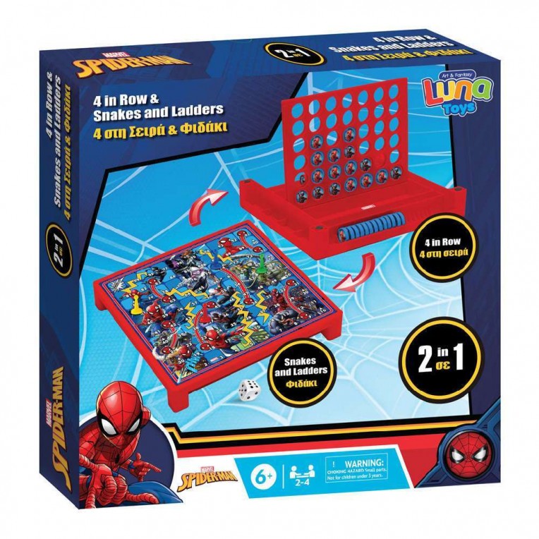 Board Game 4 in A Row & Snakes Marvel...