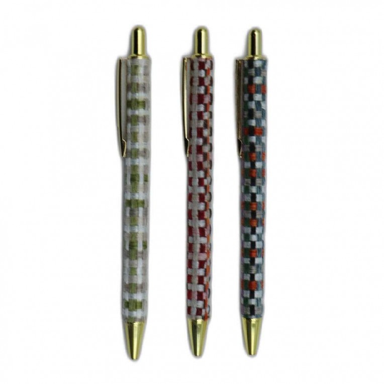 Metallic Pen with Fabric Tesoro 1pc -...