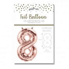 Foil Balloon Number 8 Gold...