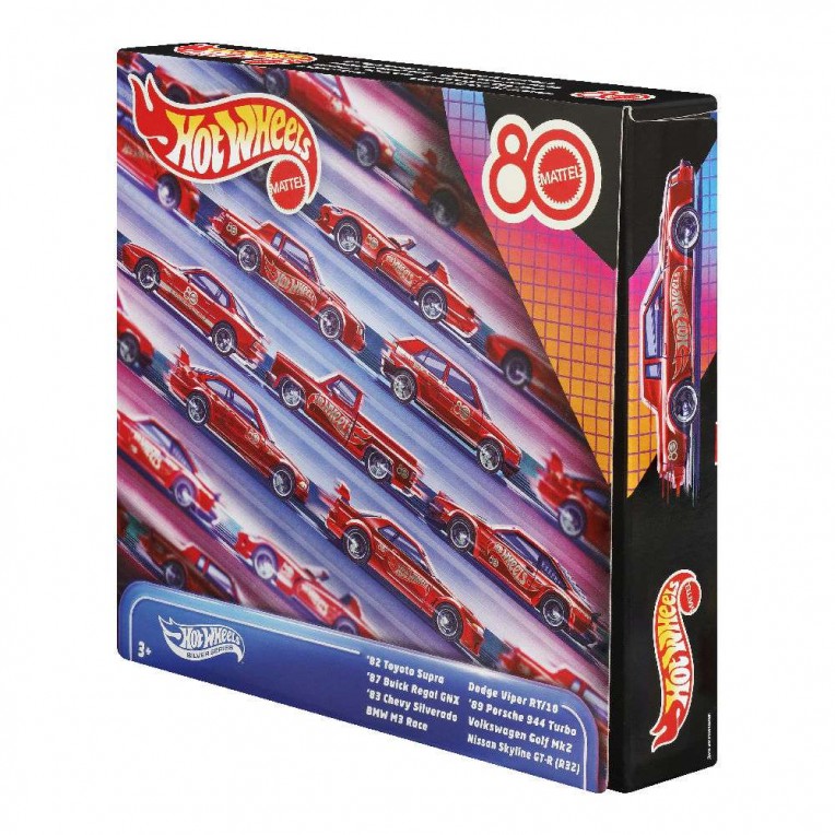 Hot Wheels Silver Series Set with 8 Die-Cast Cars Mattel 80 Years