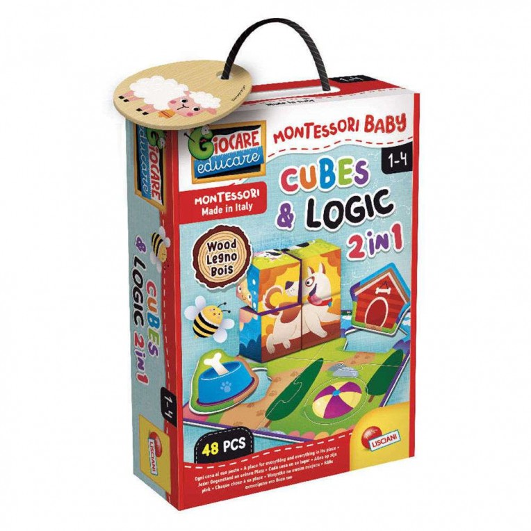 Giοcare Educare Montessori Wood Cubes...