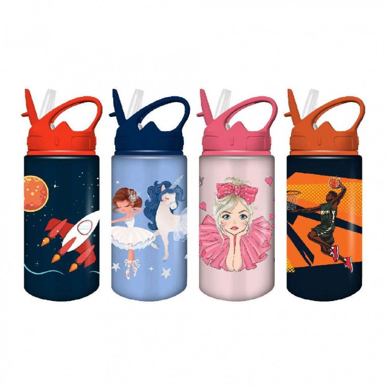 Water Canteen Aluminium with Straw...