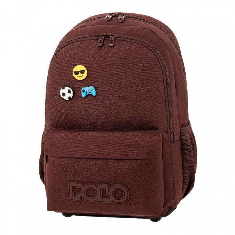 Backpack POLO Pins Red Burgundy...
