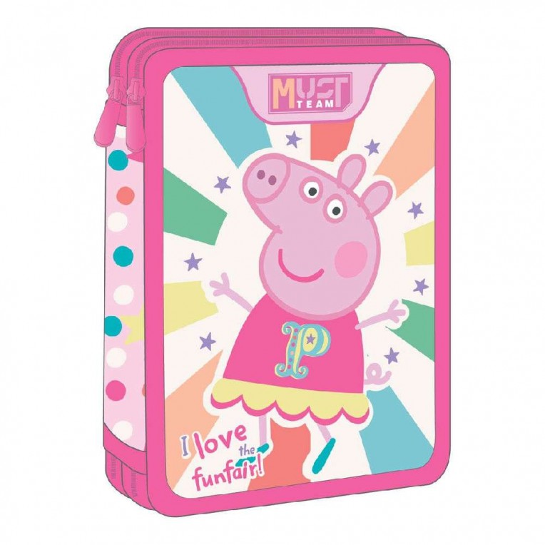 Κασετίνα Διπλή Γεμάτη Must Team Peppa...