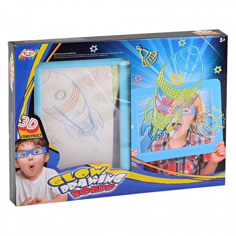 Μαγικός Φωτεινός Πίνακας 3D με 4 Neon...