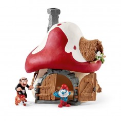 Schleich Smurf House with 2...