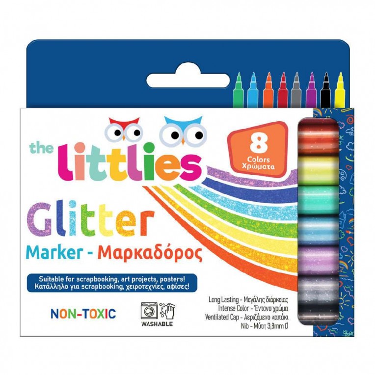 Glitter Markers The Littlies 8 Colors...