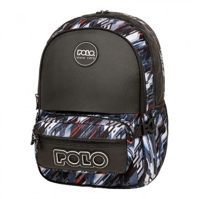 Backpack POLO Zippy Blue Lines with...