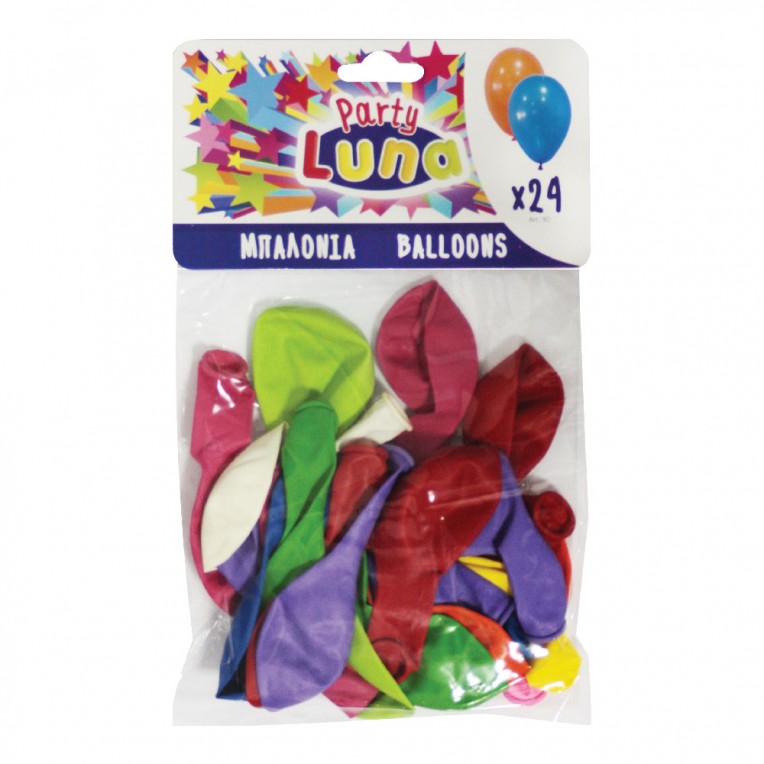 Balloons Various Colors 24pcs (0088902)