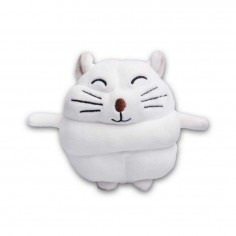 Egg-Shaped Plush White Cat...