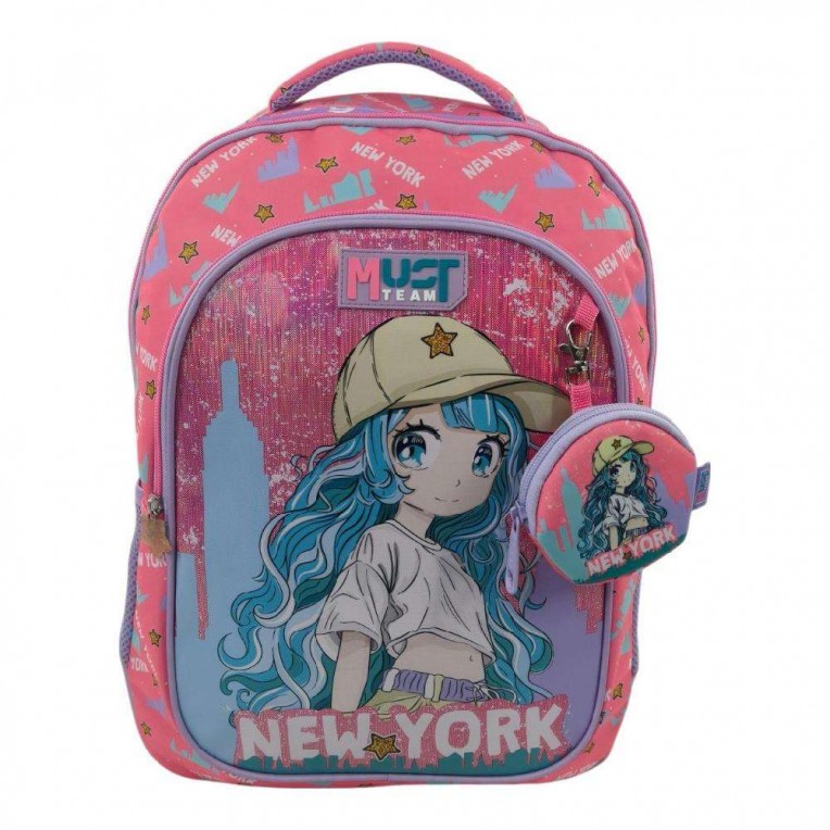 Backpack Must Team Blue Hair Girl...
