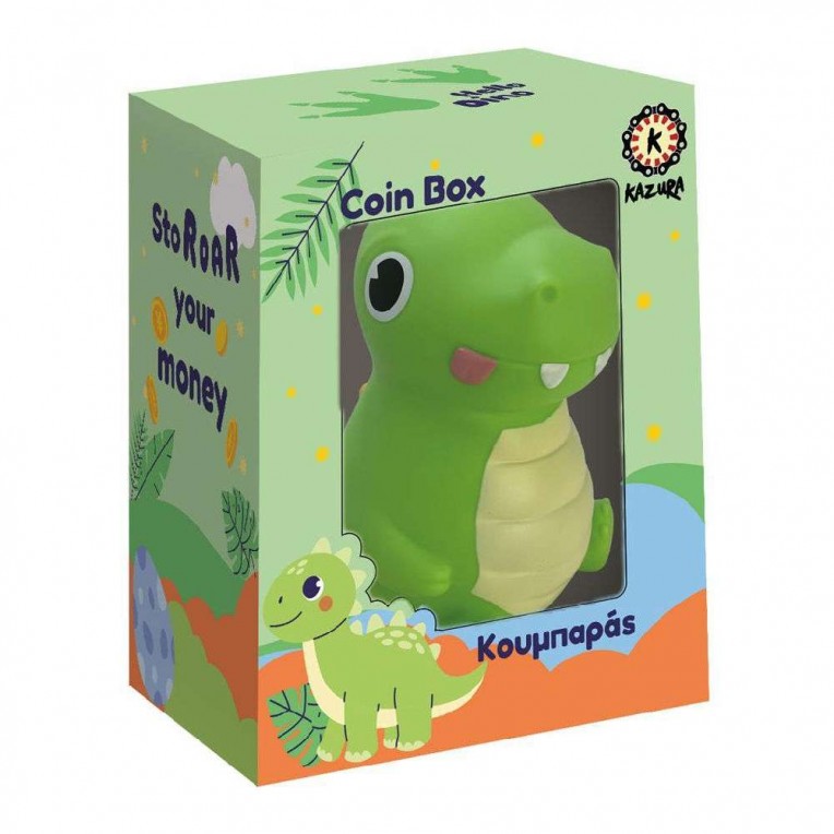 Kazura Coin Box Dinosaur Green...