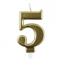 Birthday Candle No 5 Gold...