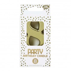 Birthday Candle No 8 Gold... 2