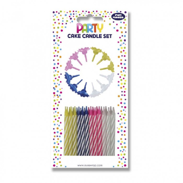 Cake Candles Multi Coloured Set...