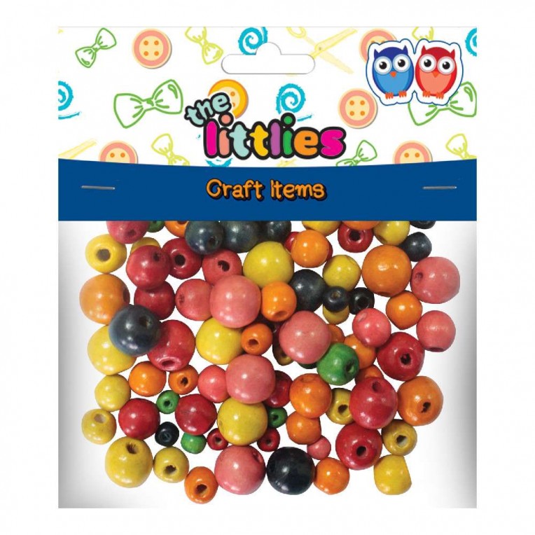 Wooden Beads 8-10-12-14-16mm 150pcs...