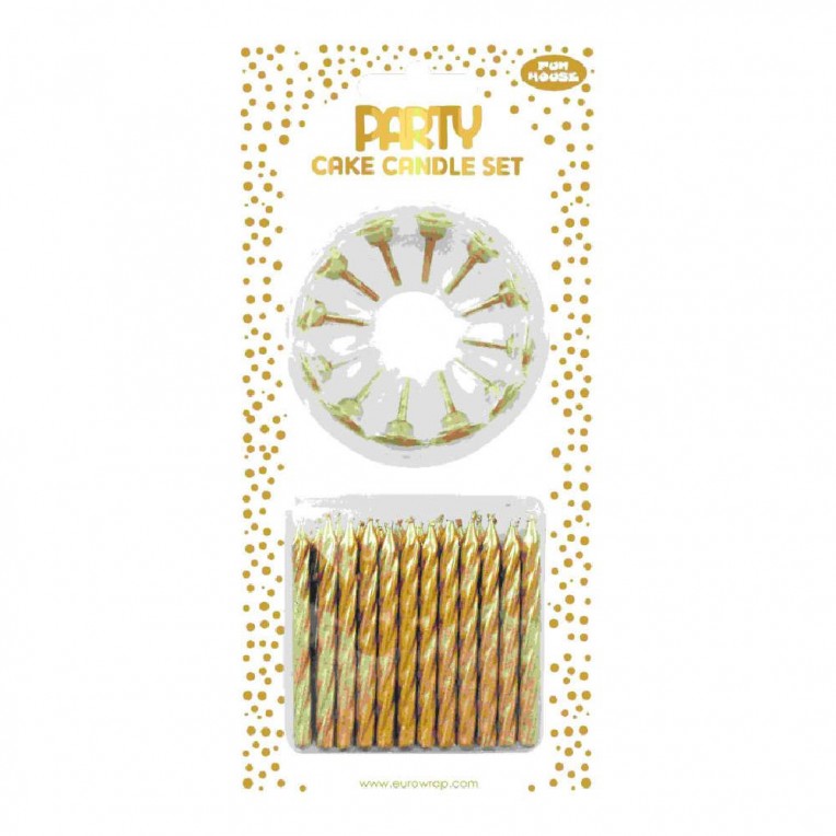 Cake Candles Gold Set (24324-GC)