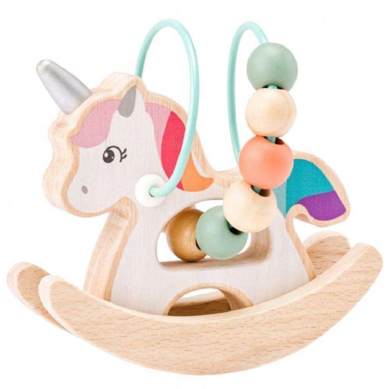 Woody Wooden Unicorn with Beads...