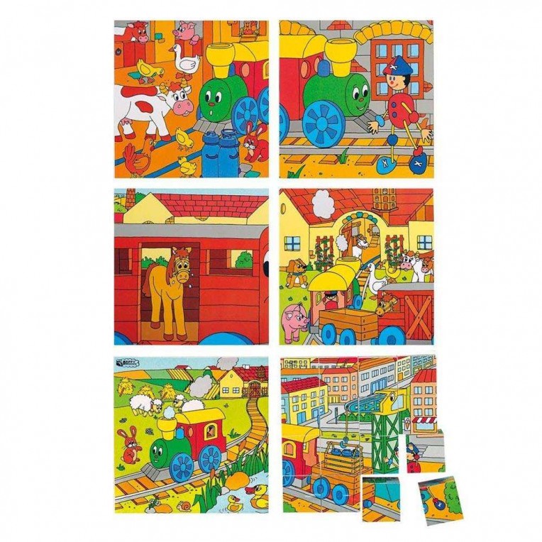 Woody Wooden Puzzle Picture Cubes...