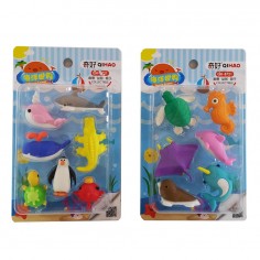 Sea Animals Erasers Set...