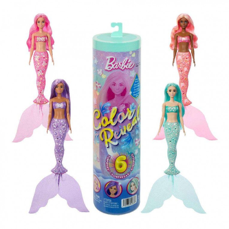 Barbie Color Reveal Mermaid Doll with...