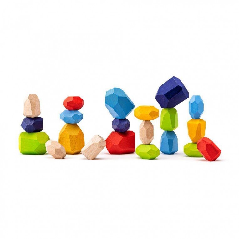 Woody Balance Game with Wooden Stones...