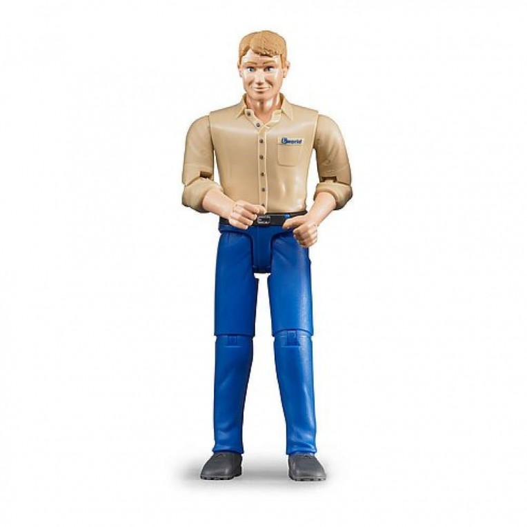 Bruder BWorld Man Figure with Blue...