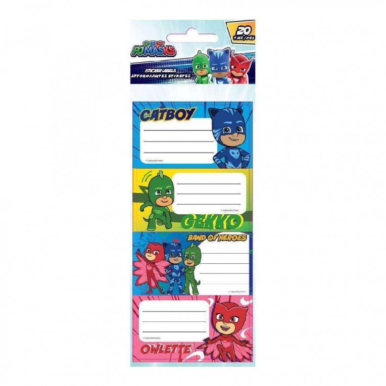 Αυτοκόλλητες Ετικέτες PJ Masks 20τεμ....