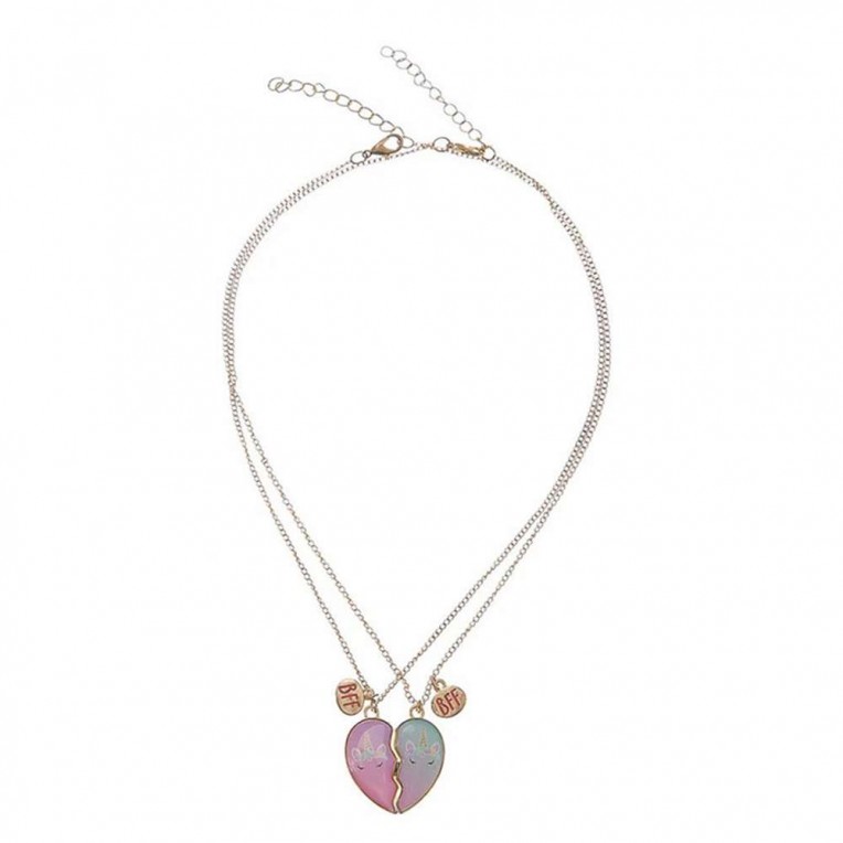 Team Unicorn Necklace BFF Rainbow...