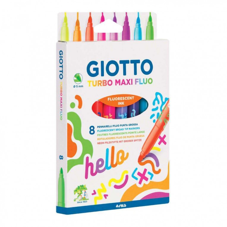 Markers Giotto Turbo Maxi Fluo 8...