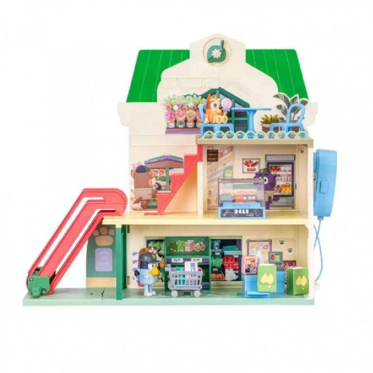 Bluey Supermarket Playset with 2...