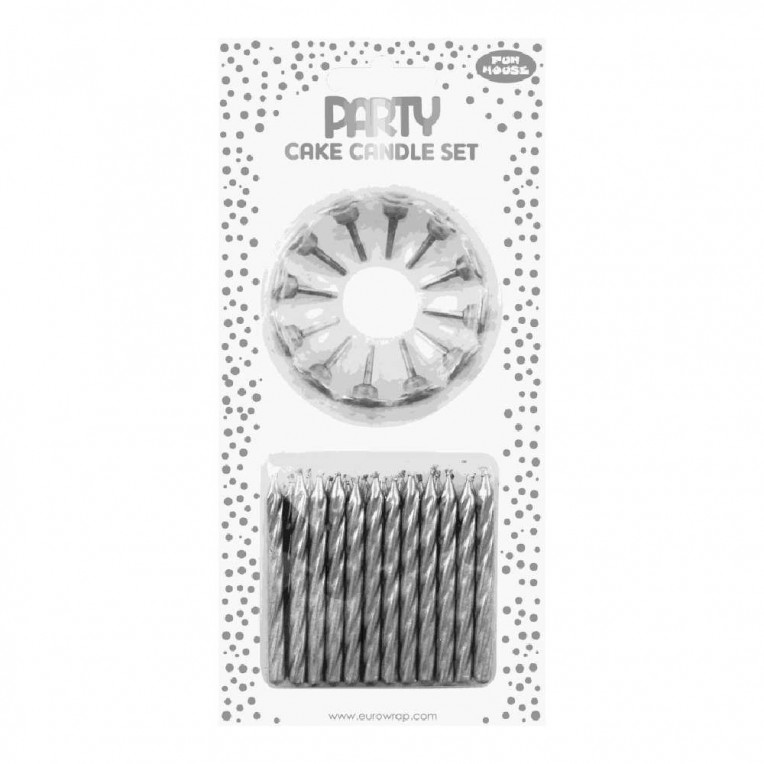 Cake Candles Silver Set (24321-SC)