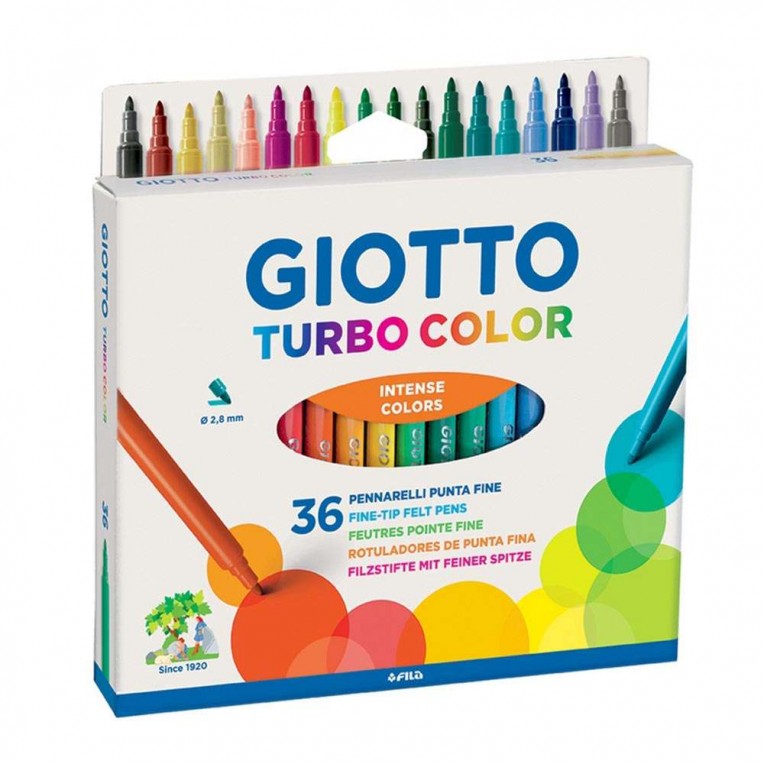Giotto Fine Tip Fibre Pens 36 Colors...