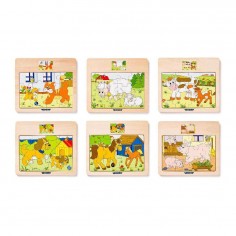Woody Puzzle Set Various...