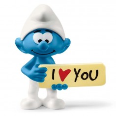 Schleich Smurf with sign...
