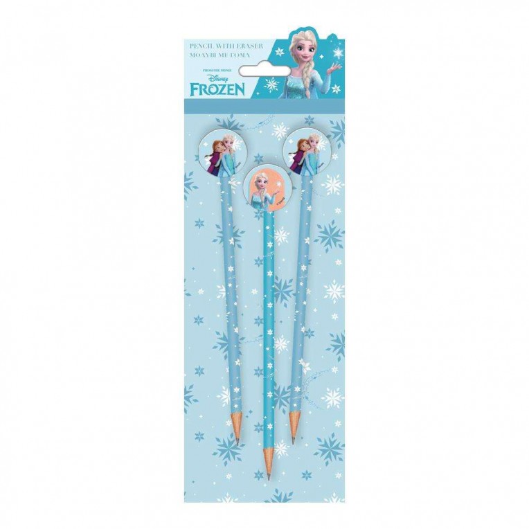 Pencil Set with Topper Eraser Disney...