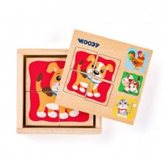 Woody Wooden Box with 4...