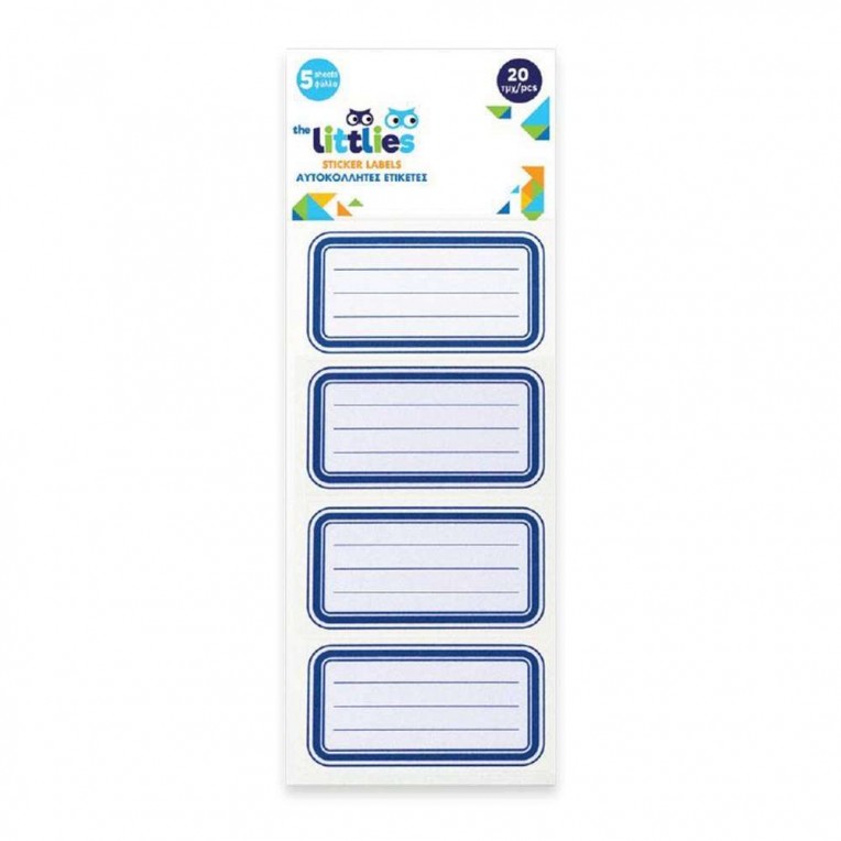Sticker Labels Blue The Littlies...