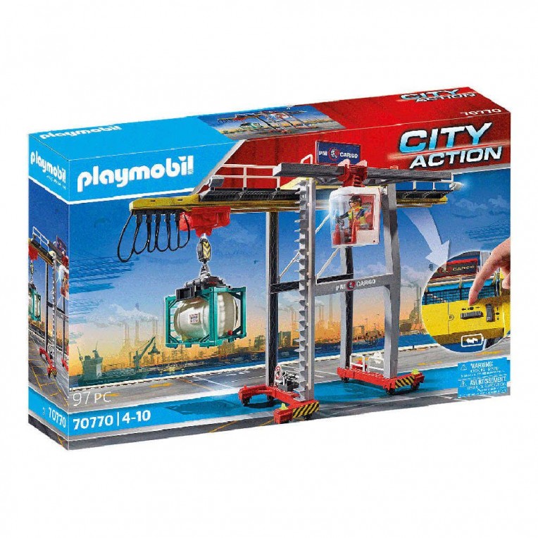Playmobil City Action Cargo Crane...