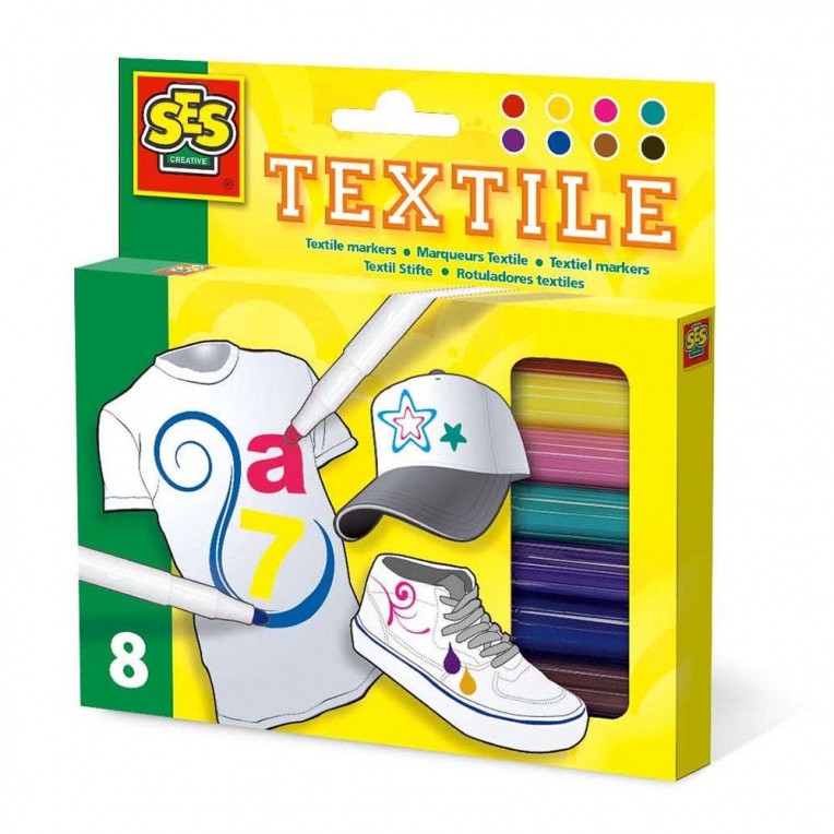 SES Creative Textile Markers 8 Colors...