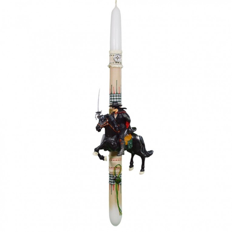 Easter Candle with Zorro & Horse Figure