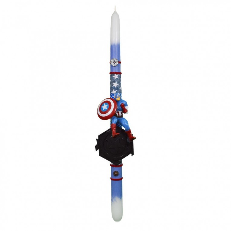 Easter Candle with Captain America...
